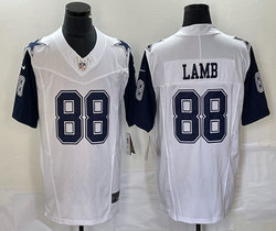 Nike Dallas Cowboys #88 CeeDee Lamb White 2023 F.U.S.E. Throwback Authentic Stitched NFL Jerseys