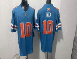 Nike Denver Broncos #10 Bo Nix Navy F.U.S.E Authentic Stitched NFL Jersey