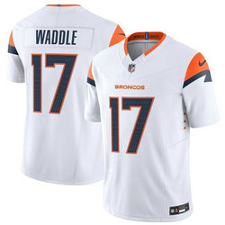 Nike Denver Broncos #17 Jaylen Waddle White Authentic Stitched NFL Jersey