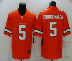 Nike Denver Broncos #5 Teddy Bridgewater Orange Rush Authentic Stitched NFL Jersey