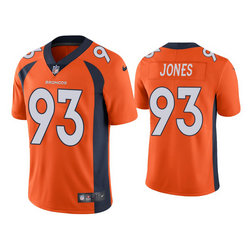 Nike Denver Broncos #93 D.J. Jones Orange Vapor Untouchable Authentic Stitched NFL Jersey