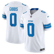 Nike Detroit Lions #0 Jahmyr Gibbs White Vapor Untouchable Authentic Stitched NFL Jersey