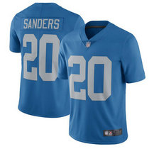 Nike Detroit Lions #20 Barry Sanders Blue Throwback Vapor Untouchable Authentic Stitched NFL Jersey