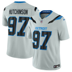 Nike Detroit Lions #97 Aidan Hutchinson Silver 2026 Rivalries Stitched Football Jersey