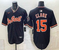 Nike Detroit Tigers #15 Max Clark Black Alternate 2026 Cool Base Stitched Baseball Jersey