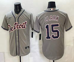 Nike Detroit Tigers #15 Max Clark Grey 2026 Stitched Baseball Jersey