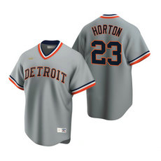 Nike Detroit Tigers #23 Willie Horton Gray Cooperstown Collection Authentic Stitched MLB Jersey