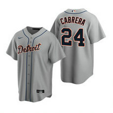 Nike Detroit Tigers #24 Miguel Cabrera Gray Game Authentic Stitched MLB Jersey