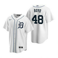 Nike Detroit Tigers #48 Matthew Boyd White Game Authentic Stitched MLB Jersey