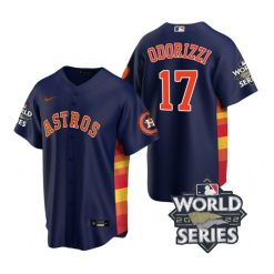 Nike Houston Astros #17 Jake Odorizzi 2022 World Series Navy Game Authentic Stitched MLB Jersey