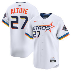 Nike Houston Astros #27 Jose Altuve White 2025 City Stitched MLB Jersey
