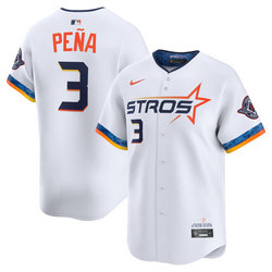 Nike Houston Astros #3 Jeremy Pena White 2025 City Stitched MLB Jersey