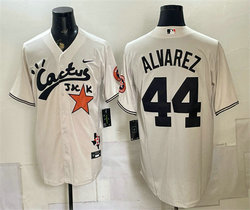Nike Houston Astros #44 Yordan Alvarez Cream Cactus Jack Vapor Premier Baseball Jersey