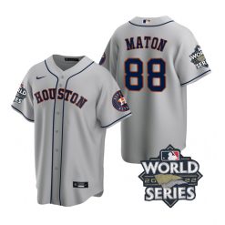 Nike Houston Astros #88 Phil Maton 2022 World Series Gray Game Authentic Stitched MLB Jersey