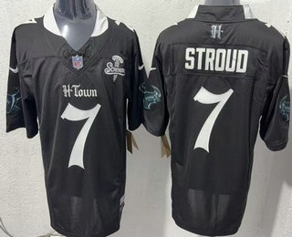 Nike Houston Texans #7 CJ Stroud Limited Black Screwstan FUSE Vapor Jersey