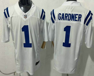Nike Indianapolis Colts #1 Sauce Gardner White Stitched Football Jersey