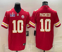 Nike Kansas City Chiefs #10 Isiah Pacheco Red With 2024 Super Bowl (LVIII ) patch Jersey