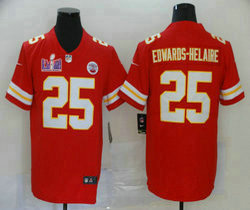 Nike Kansas City Chiefs #25 Clyde Edwards-Helaire Red Vapor Untouchable With 2024 Super Bowl (LVIII ) patch Jersey