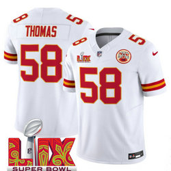 Nike Kansas City Chiefs #58 Derrick Thomas White 24-25 Super Bowl LIX Vapor Untouchable Jersey