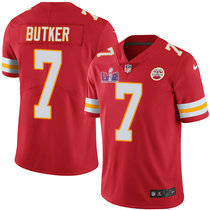 Nike Kansas City Chiefs #7 Harrison Butker Red Vapor Untouchable With 2024 Super Bowl (LVIII ) patch Jersey