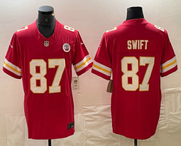 Nike Kansas City Chiefs #87 Taylor Swift Red 2023 F.U.S.E Authentic Stitched NFL Jersey