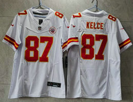 Nike Kansas City Chiefs #87 Travis Kelce White 2023 F.U.S.E Authentic Stitched NFL Jersey