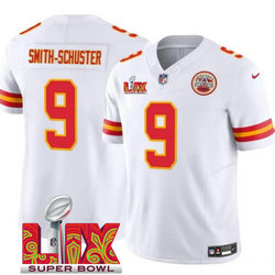 Nike Kansas City Chiefs #9 JuJu Smith-Schuster White 24-25 Super Bowl LIX Vapor Untouchable Jersey