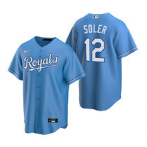 Nike Kansas City Royals #12 Jorge Soler Light Blue Game Authentic Stitched MLB Jersey