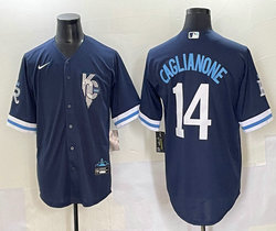 Nike Kansas City Royals #14 Jac Caglianone Blue City Authentic Stitched MLB jersey