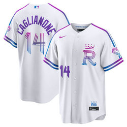 Nike Kansas City Royals #14 Jac Caglianone White 2026 City MLB Jersey