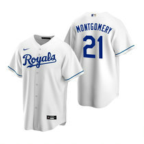 Nike Kansas City Royals #21 Mike Montgomery White Game Authentic Stitched MLB Jersey