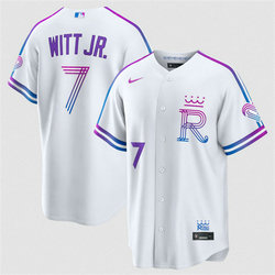 Nike Kansas City Royals #7 Bobby Witt Jr. White 2026 City MLB Jersey