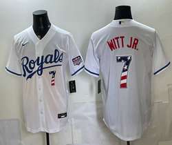 Nike Kansas City Royals #9 Vinnie Pasquantino White 250 Fourth Of July Stadium Jersey