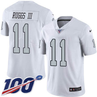 Nike Las Vegas Raiders #11 Henry Ruggs III 100th Season White Rush Authentic Stitched NFL Jersey