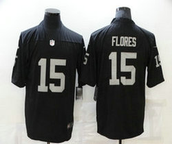 Nike Las Vegas Raiders #15 Tom Flores Black Vapor Untouchable Authentic Stitched NFL Jersey