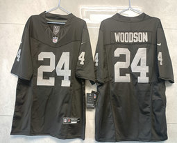 Nike Las Vegas Raiders #24 Charles Woodson Black 2023 F.U.S.E Vapor Untouchable Stitched Football Jersey