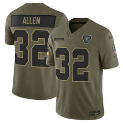 Nike Las Vegas Raiders #32 Marcus Allen Olive 2025 Salute To Service Stitched Football Jersey