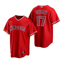 Nike Los Angeles Angels of Anaheim #17 Shohei Ohtani Red Game Authentic stitched MLB jersey