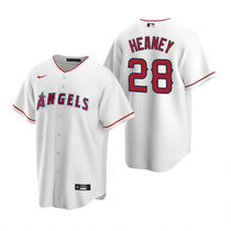 Nike Los Angeles Angels of Anaheim #28 Andrew Heaney White Game Authentic stitched MLB jersey