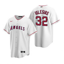 Nike Los Angeles Angels of Anaheim #32 Jose Iglesias White Game Authentic stitched MLB jersey