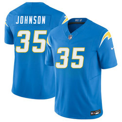 Nike Los Angeles Chargers #35 Amar Johnson Blue Stitched Football Jersey