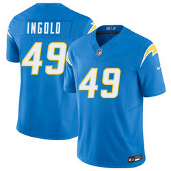Nike Los Angeles Chargers #49 Alec Ingold Blue Stitched Football Jersey