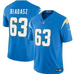 Nike Los Angeles Chargers #63 Tyler Biadasz Blue Stitched Football Jersey