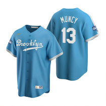 Nike Los Angeles Dodgers #13 Max Muncy Light Blue 2020 World Series Champions Cooperstown Collection Jersey