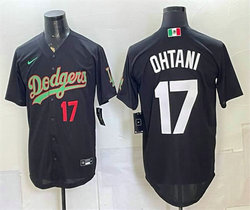 Nike Los Angeles Dodgers #17 Shohei Ohtani Black Mexico Baseball Jersey