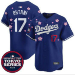Nike Los Angeles Dodgers #17 Shohei Ohtani Blue 2025 Tokyo Series MLB Jersey
