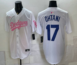 Nike Los Angeles Dodgers #17 Shohei Ohtani White Mother's Day Jersey