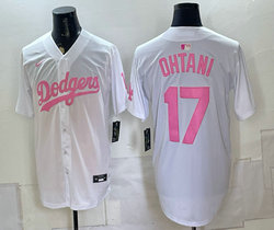 Nike Los Angeles Dodgers #17 Shohei Ohtani White Mother's Day Jerseys