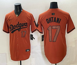 Nike Los Angeles Dodgers #17 Shohei Ohtani Yellow Fashion Jersey