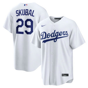Nike Los Angeles Dodgers #29 Tarik Skubal White Authentic Stitched MLB Jersey